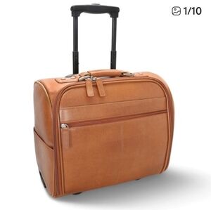 The Rolling Widemouth Leather Underseat Carry On